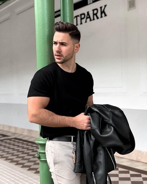 Buzz Cut with Hard Part