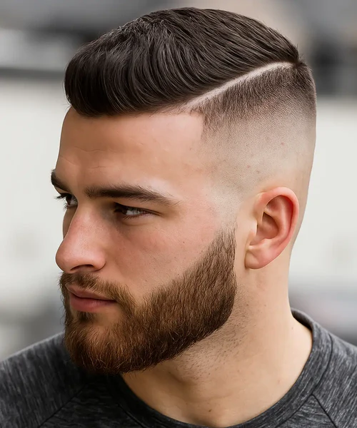 Comb Over High Fade