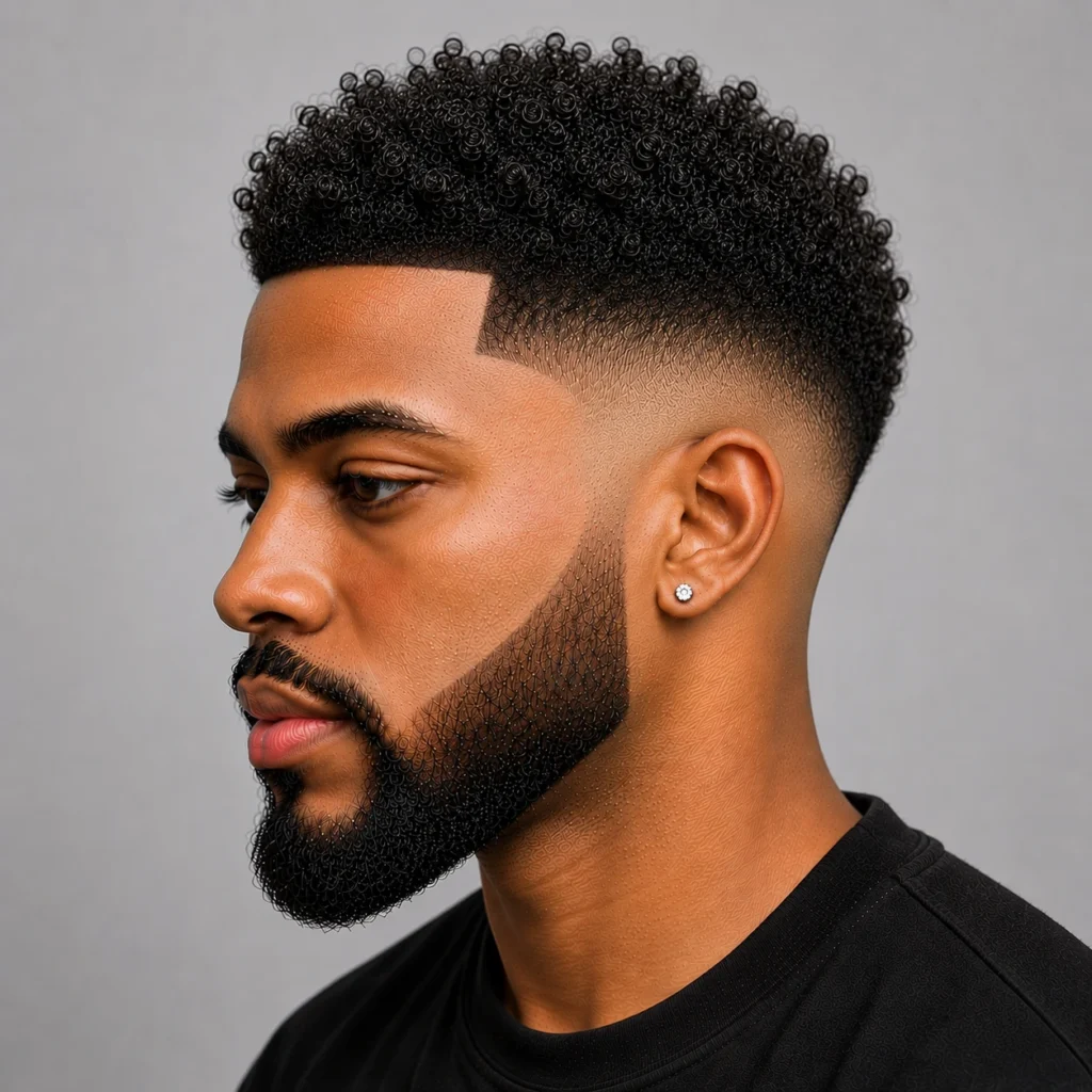 Curly High Fade