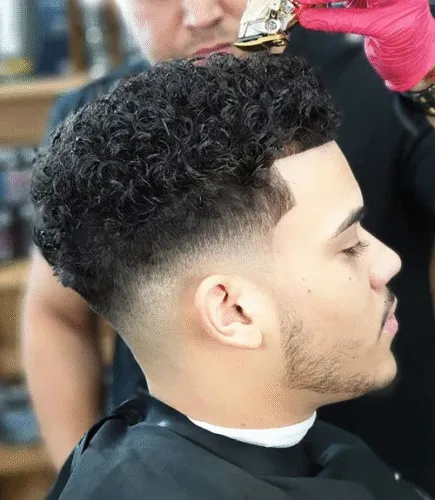 Curly Low Fade