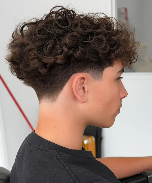 Curly Low Taper Fade