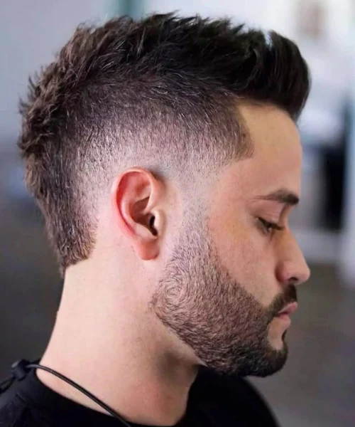 Faux Hawk Burst Fade