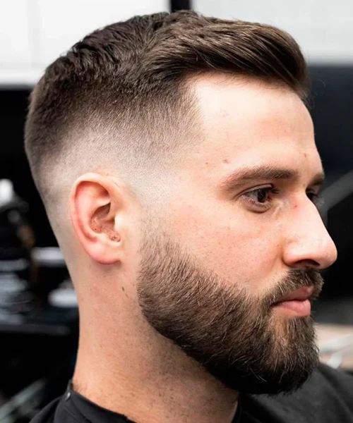 High Fade with Beard