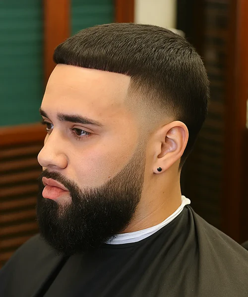 High Taper Fade with Beard