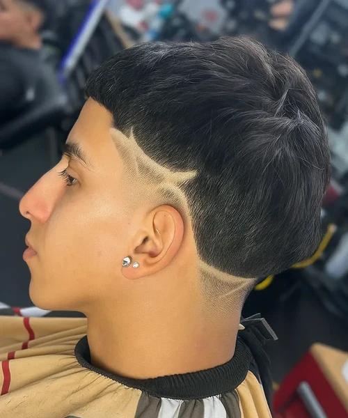 High Taper Fade with Design