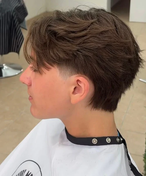Low Taper Fade with Straight Hair
