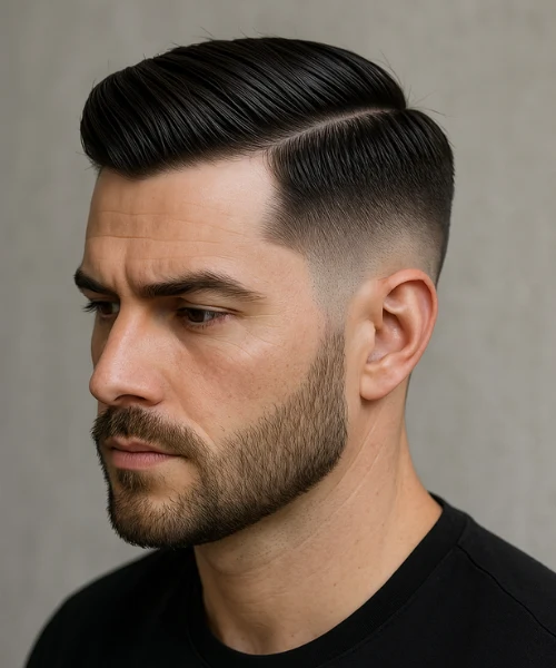 Modern Comb Over Low Taper Fade