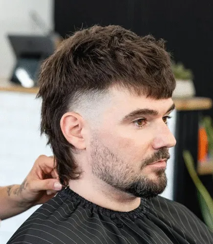 Modern Mullet Mid Fade