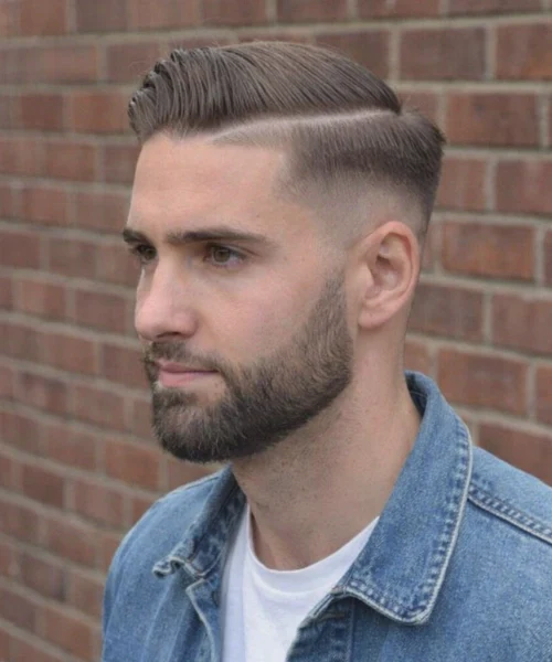 Side Part High Taper Fade