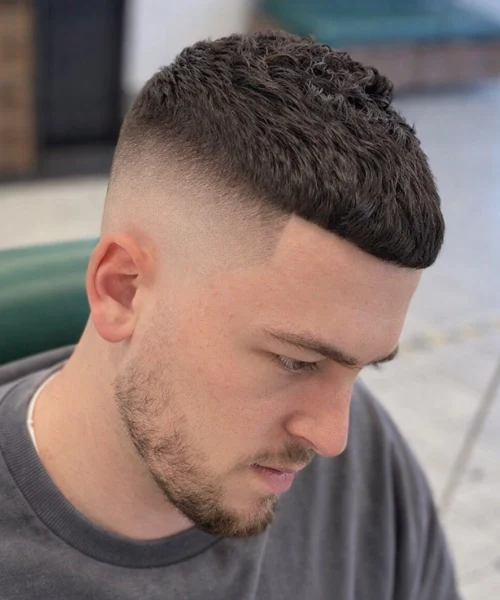 Textured Crop High Fade