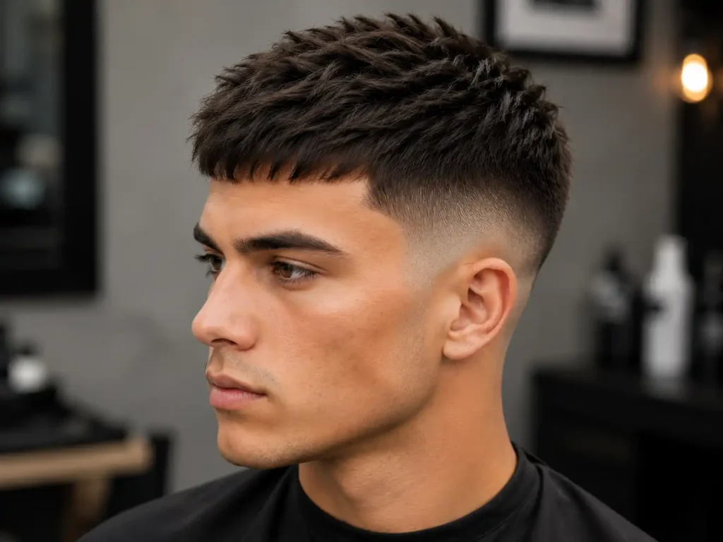 Textured Crop Mid Fade