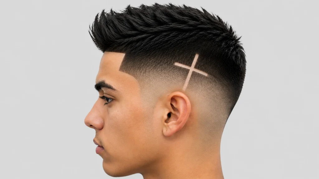 Cross Design Haircut