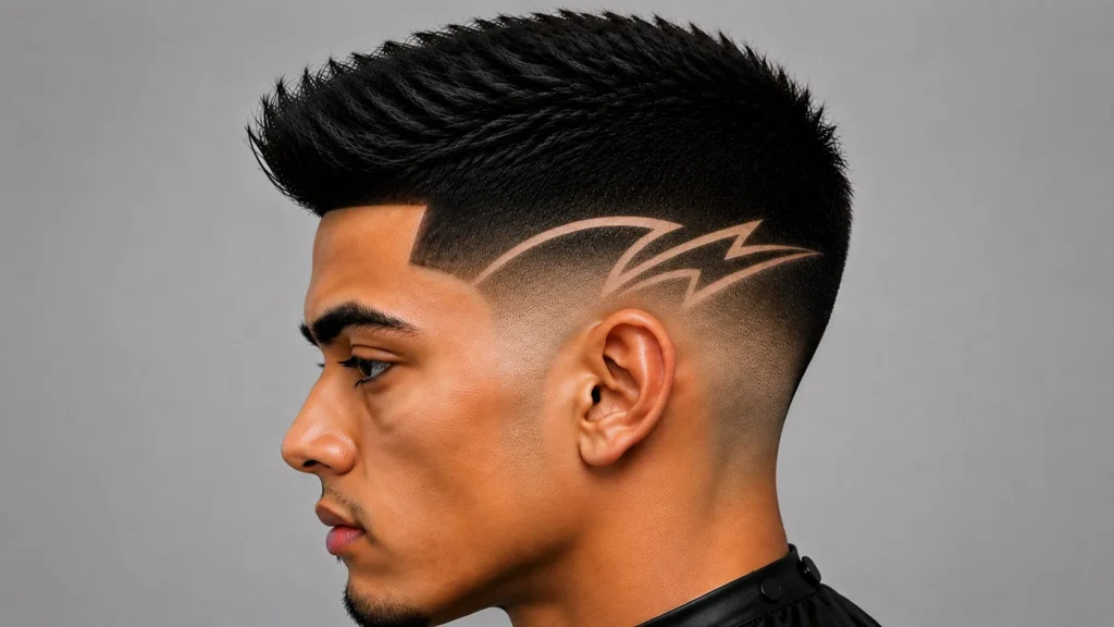 Fade with Hair Tattoo