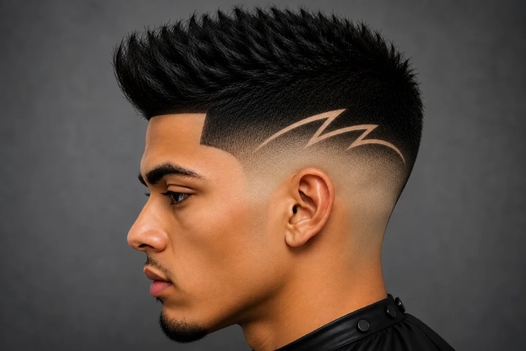 High Fade with Design