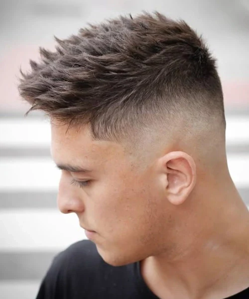 Mid Fade Spiky Hair