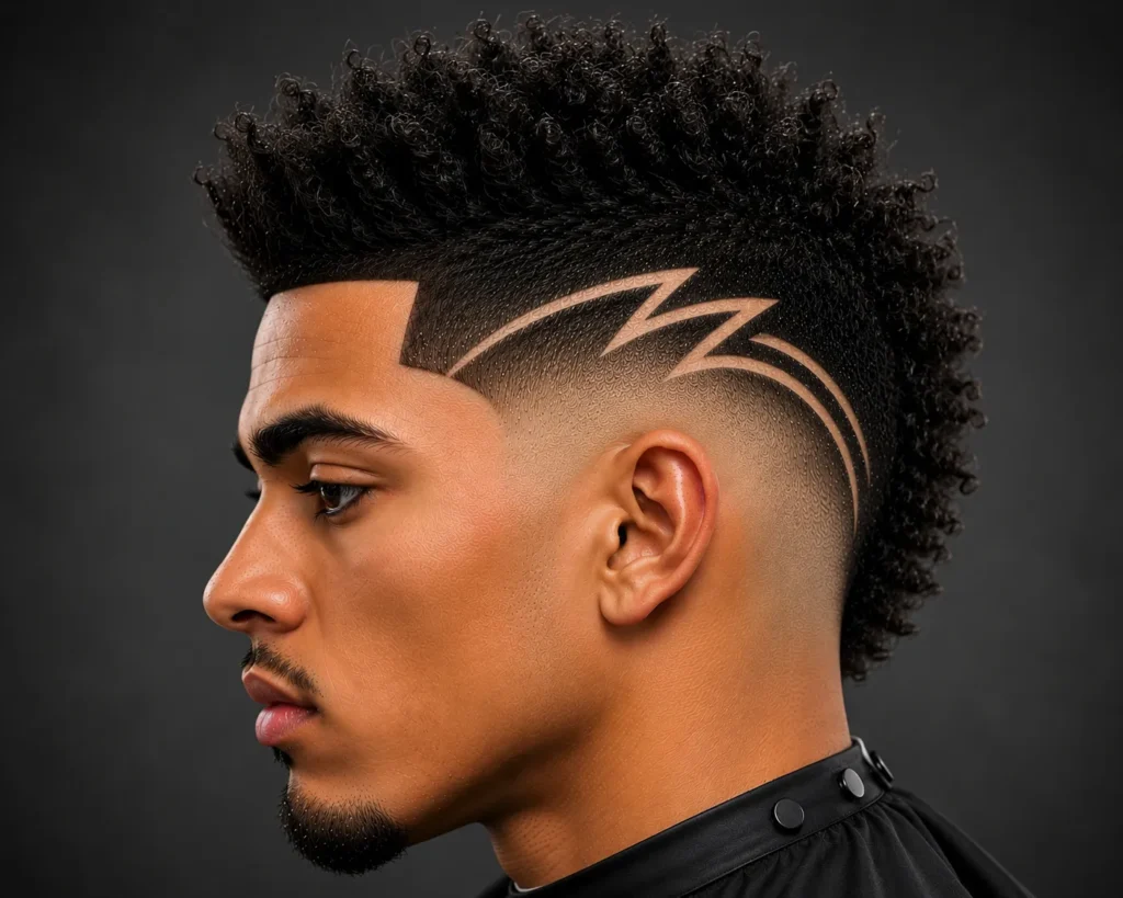 Mohawk with Hair Design